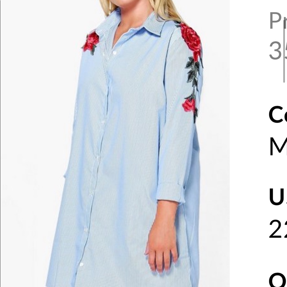plus pin striped button down dress